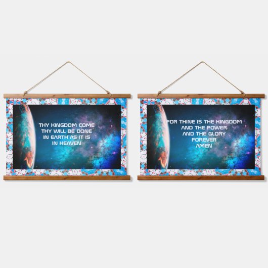 Königreich Come Wood Topped Wall Tapestry Wandteppich Mit Holzrahmen (Doppelt)