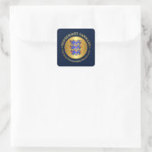 Königreich Dänemark Quadratischer Aufkleber (Tasche)
