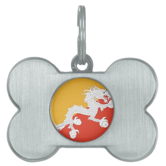 Königreich der Bhutan-Flagge, Drachenfeuer Tiermarke (Vorderseite)