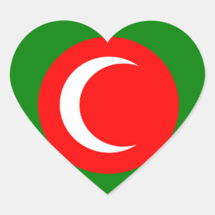 Königreich der Kurdistan-Flagge (1922-1924, 1925) Herz-Aufkleber