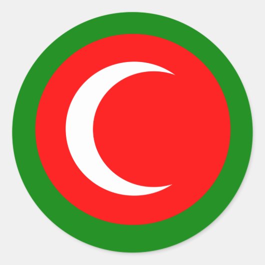 Königreich der Kurdistan-Flagge (1922-1924, 1925) Runder Aufkleber (Vorderseite)