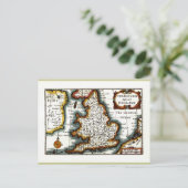 Königreich England (Königreich England) Karte/Flag Postkarte (Stehend Vorderseite)