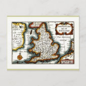 Königreich England (Königreich England) Karte/Flag Postkarte (Vorderseite)