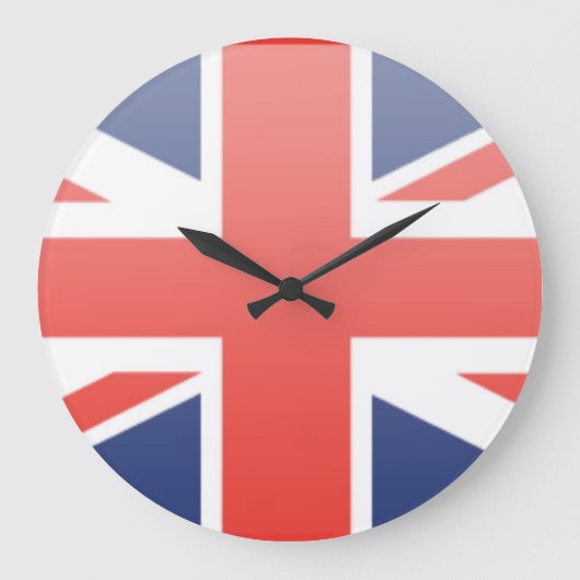 Königreich-Flagge Große Wanduhr (Vorderseite)