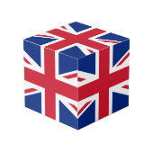 Königreich-Flagge Würfel (Vorderseite Schrägansicht)