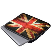 Königreich-Flaggen-Schmutz Laptopschutzhülle (Vorne Knopf)