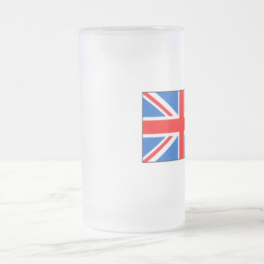 Königreich-Flaggen-T - Shirts und Geschenke Mattglas Bierglas (Mittel)
