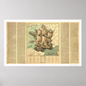 Königreich Frankreich als Segelschiff 1796 Poster (Vorne)