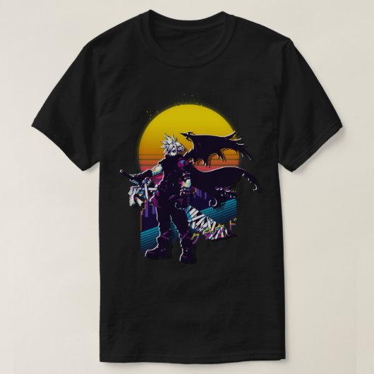 Königreich Herz Cloud Retrowave T-Shirt (Design vorne)