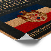 Königreich Jugoslawien Flag Map Poster (Ecke)
