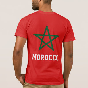Königreich Marokko Flagge Roter grüner Star Marokk T-Shirt