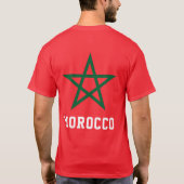 Königreich Marokko Flagge Roter grüner Star Marokk T-Shirt (Rückseite)