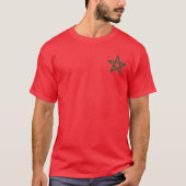 Königreich Marokko Flagge Roter grüner Star Marokk T-Shirt (Vorderseite)