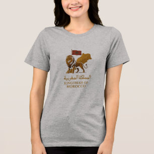 "Königreich Marokko Stolz T-Shirt   المملكة المغرب Tri-Blend Shirt