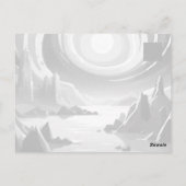 Königreich mit leuchtendem Mond Postkarte (Rückseite)