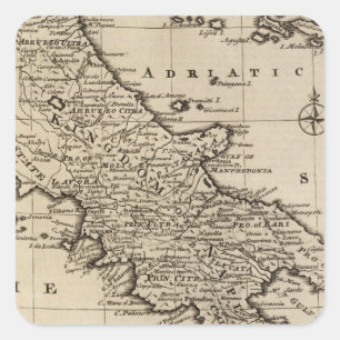 Königreich Neapel und Sizilien, Italien Quadratischer Aufkleber