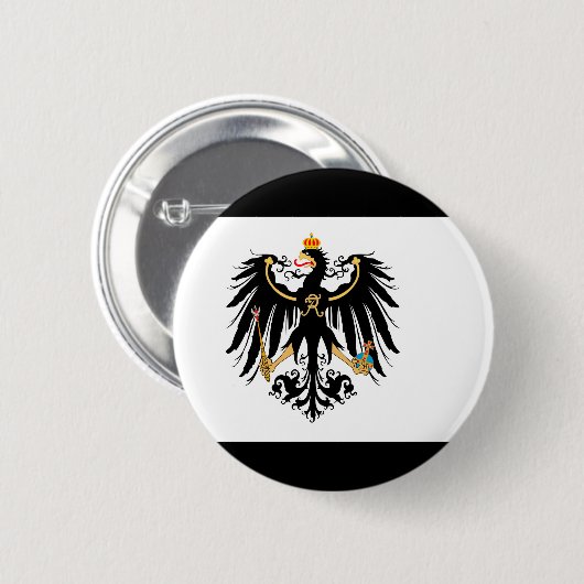 Königreich Preussen Nationalfahne Button (Vorne & Hinten)