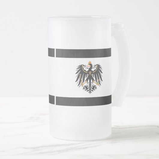 Königreich Preussen Nationalfahne Mattglas Bierglas (VorderseiteRechts)