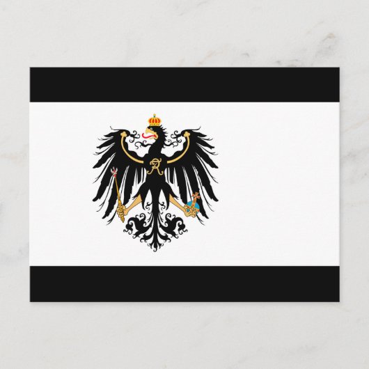 Königreich Preussen Nationalfahne Postkarte (Vorderseite)