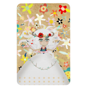 Königreich Prinzessin Blumen Girlande Magnet