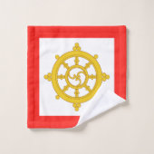 Königreich Sikkim-Flagge Badhandtuch Set (Waschlappen)