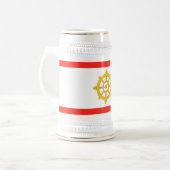 Königreich Sikkim-Flagge Bierglas (Vorderseite Links)