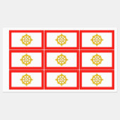 Königreich Sikkim-Flagge Etiketten (Blatt)