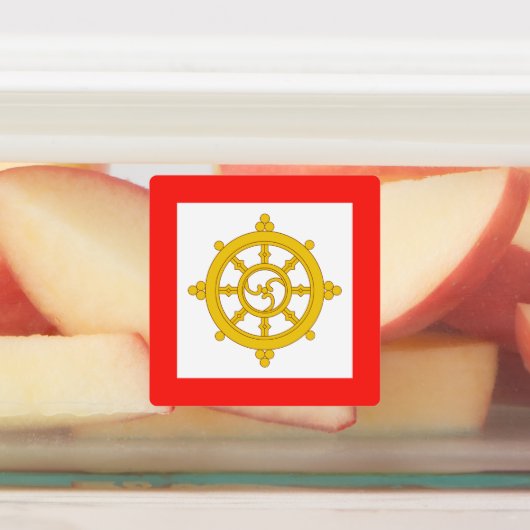 Königreich Sikkim-Flagge Etiketten (Befestigt)