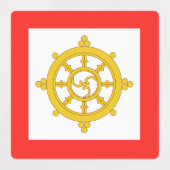 Königreich Sikkim-Flagge Etiketten (Design 1)