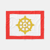Königreich Sikkim-Flagge Fleecedecke (Vorderseite (Horizontal))