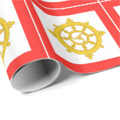 Königreich Sikkim-Flagge Geschenkpapier (Rolleneckpunkt)