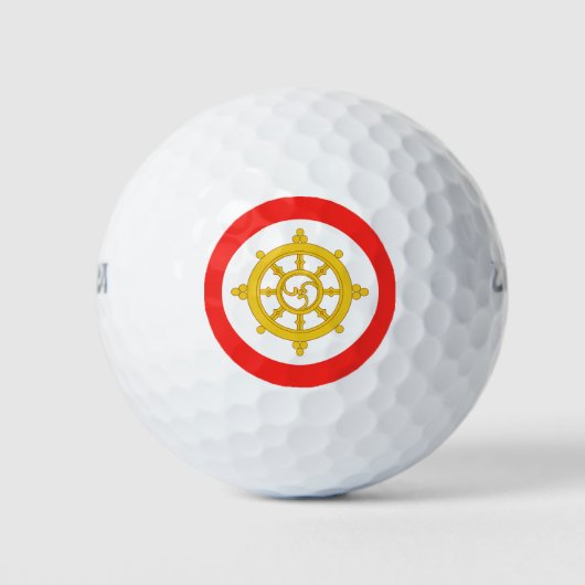 Königreich Sikkim-Flagge Golfball (Vorderseite)