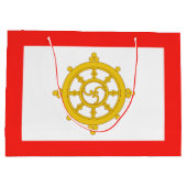Königreich Sikkim-Flagge Große Geschenktüte (Rückseite)