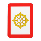 Königreich Sikkim-Flagge Magnet (Vertikal)