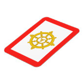Königreich Sikkim-Flagge Magnet (Linke Seite)