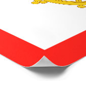 Königreich Sikkim-Flagge Poster (Ecke)