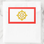 Königreich Sikkim-Flagge Rechteckiger Aufkleber (Tasche)