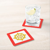 Königreich Sikkim-Flagge Rechteckiger Pappuntersetzer (Vor Ort)