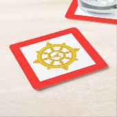 Königreich Sikkim-Flagge Rechteckiger Pappuntersetzer (angewinkelt)