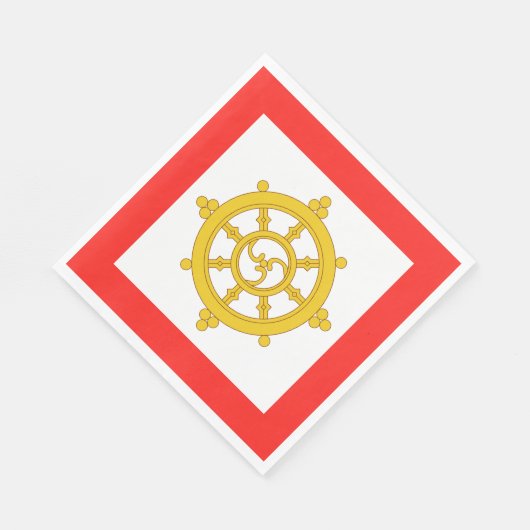 Königreich Sikkim-Flagge Serviette (Ecke)