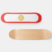 Königreich Sikkim-Flagge Skateboard (Horizontal)