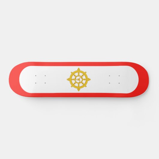 Königreich Sikkim-Flagge Skateboard (Horizontal)
