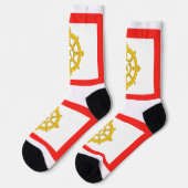 Königreich Sikkim-Flagge Socken (Linkes Detail)
