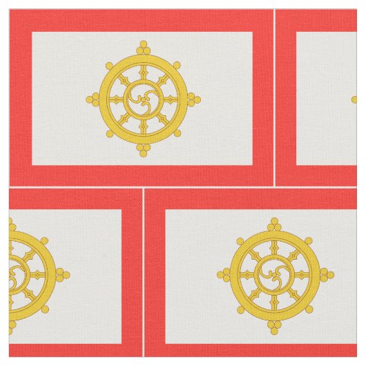 Königreich Sikkim-Flagge Stoff (Nahaufnahme)