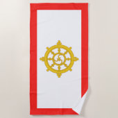Königreich Sikkim-Flagge Strandtuch (Vorderseite)