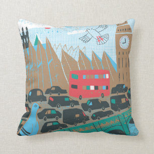 Königreich-Stadt-Szene Kissen