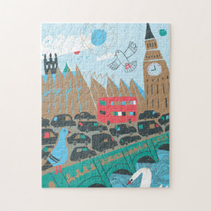 Königreich-Stadt-Szene Puzzle