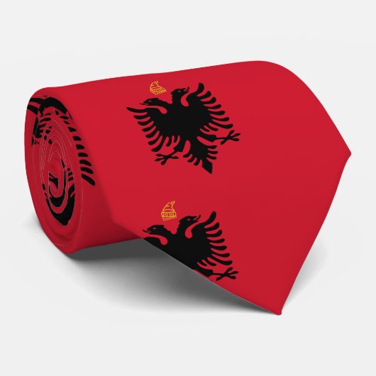 Königreich von Albanien, Albanien Flagge Krawatte (Gerollt)