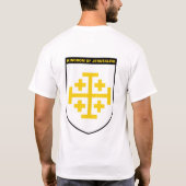 Königreich von Jerusalem-Weiß u. von T-Shirt (Rückseite)