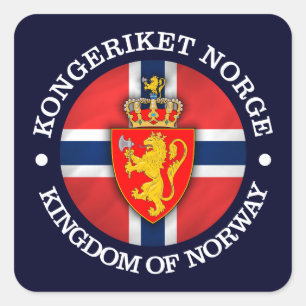 Königreich von Norwegen Quadratischer Aufkleber